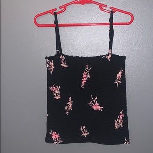 billabong floral ribbed tank